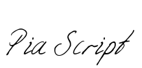 Pia Script Font Image
