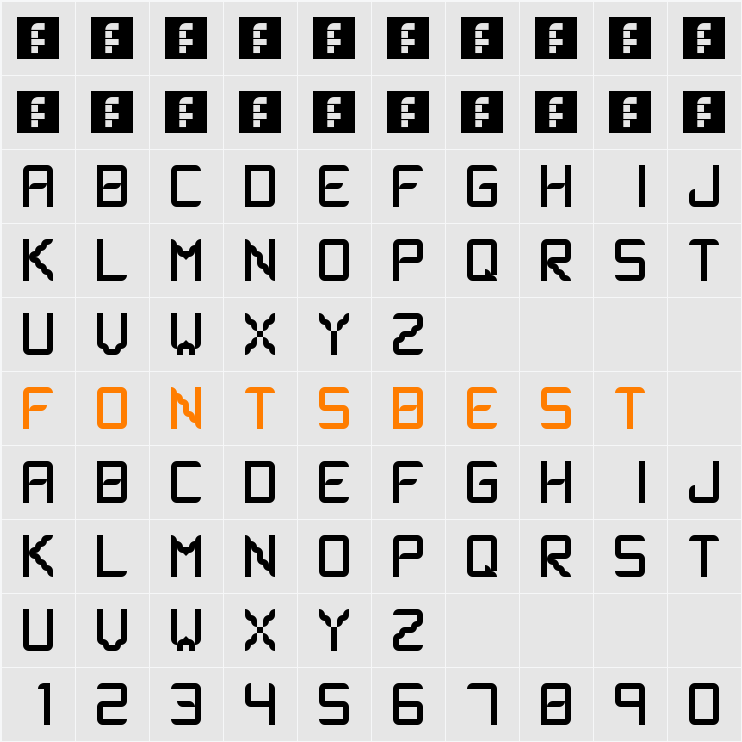 lsfont Character Map
