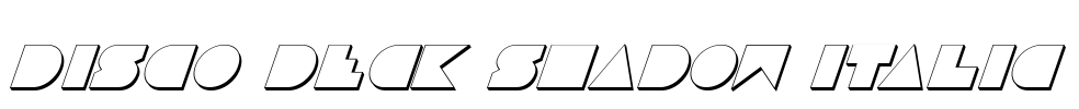 Disco Deck Shadow Italic Font Image