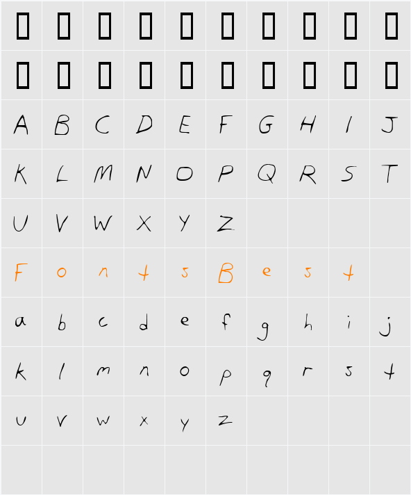JI-Siping Character Map