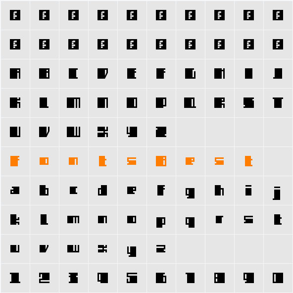 Semiz black Character Map