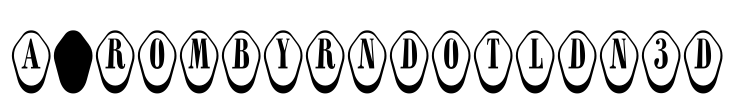 a_RombyRndOtlDn3D Font Image