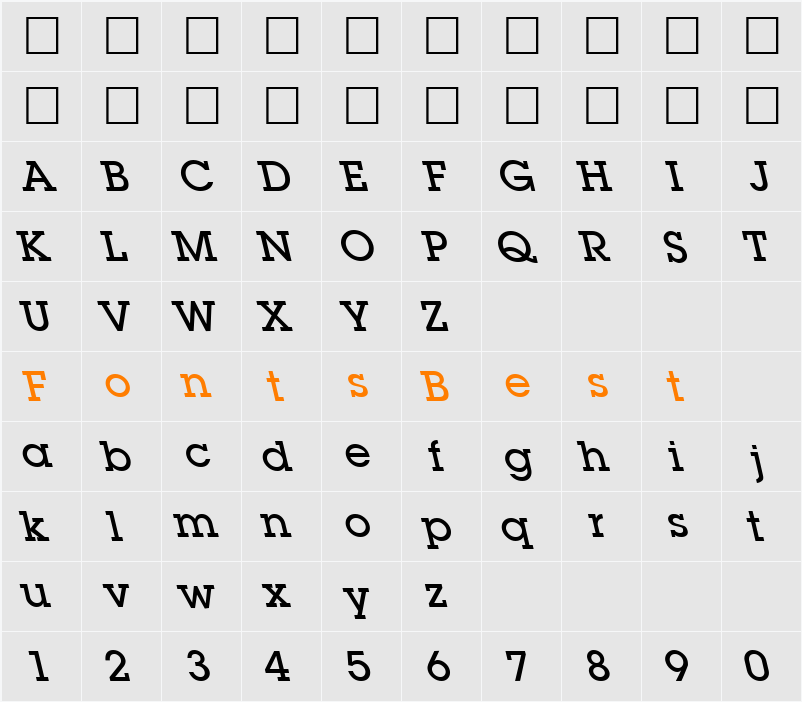 LaplandLeftyDemibold Character Map