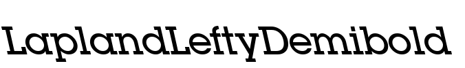 LaplandLeftyDemibold Font Image