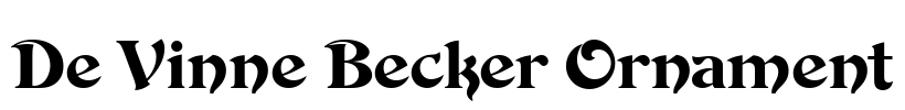 De Vinne Becker Ornament