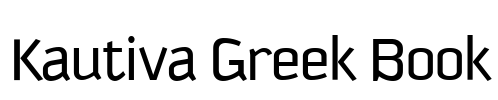 Kautiva Greek Book Font Image