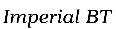 Imperial BT Font Image