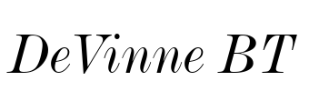 DeVinne BT Font Image