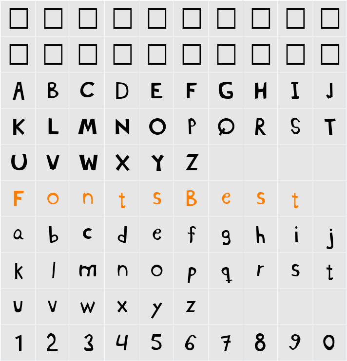 Torrini_decorative Character Map