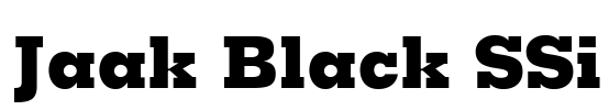 Jaak Black SSi Font Image