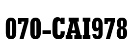 070-CAI978 Font Image