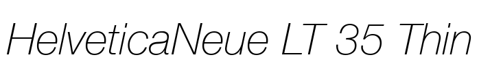 HelveticaNeue LT 35 Thin Font Image