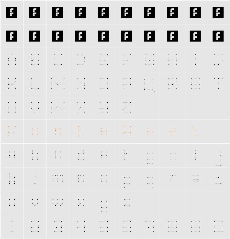 hei dots follow me! Character Map