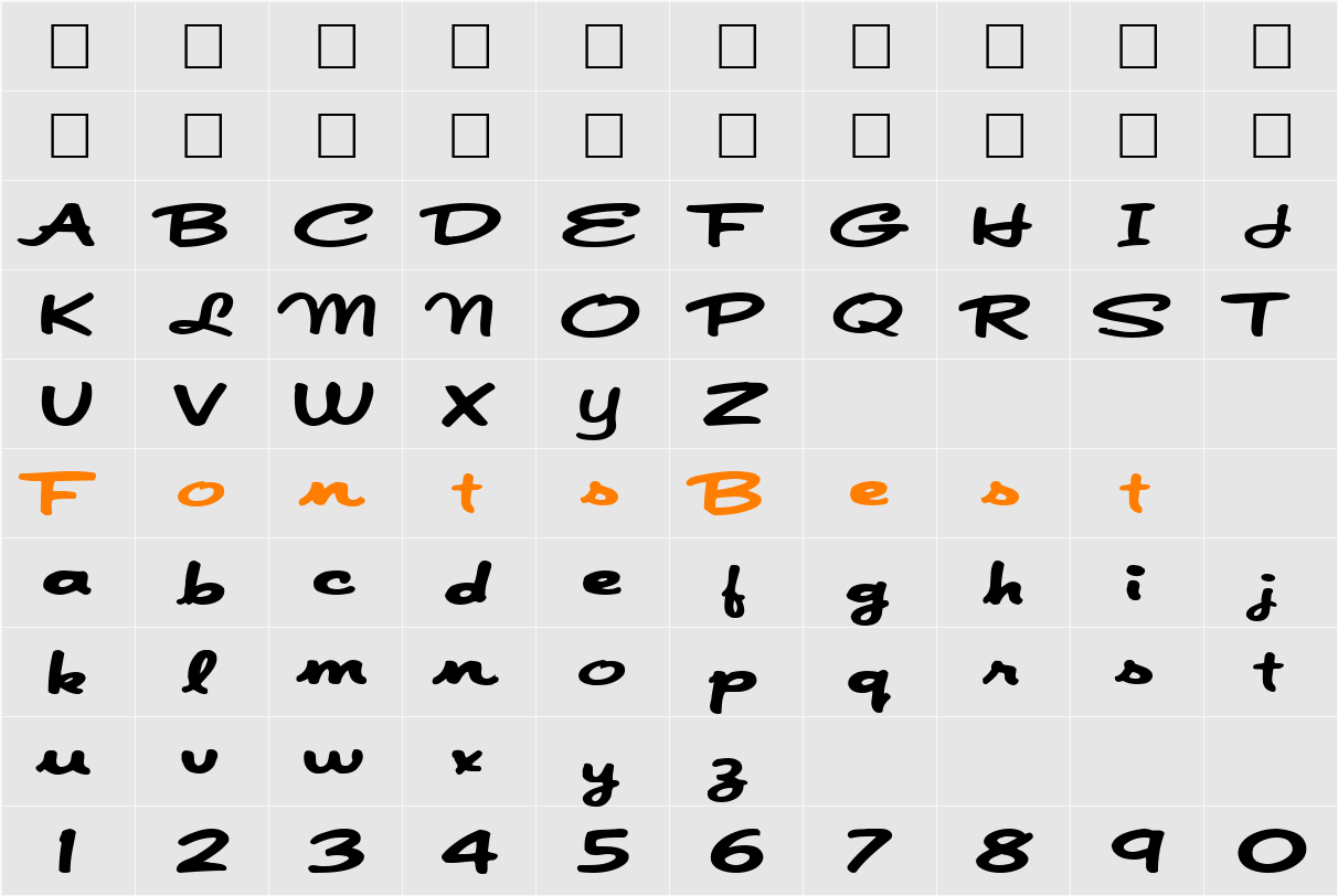 JapanScript911 Character Map