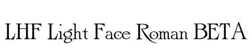 LHF Light Face Roman BETA