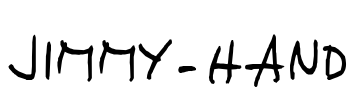 JIMMY-HAND Font Image