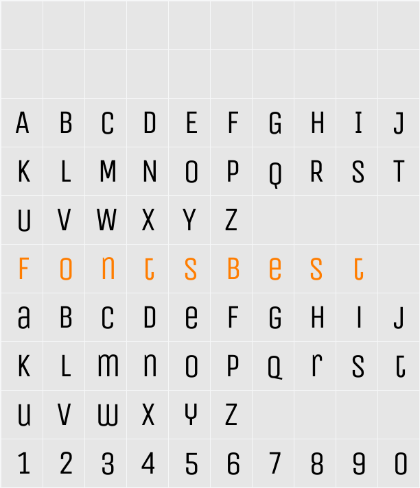 Unica One Character Map