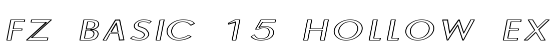 FZ BASIC 15 HOLLOW EX Font Image