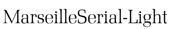 MarseilleSerial-Light Font Image
