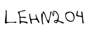 LEHN204 Font Image