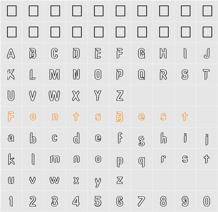 FZ HAND 15 HOLLOW Character Map