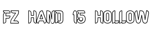 FZ HAND 15 HOLLOW Font Image