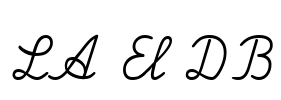 LA El DB Font Image