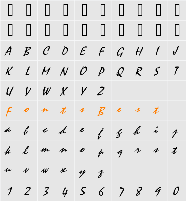 Stucco Character Map