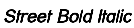 Street Bold Italic Font Image