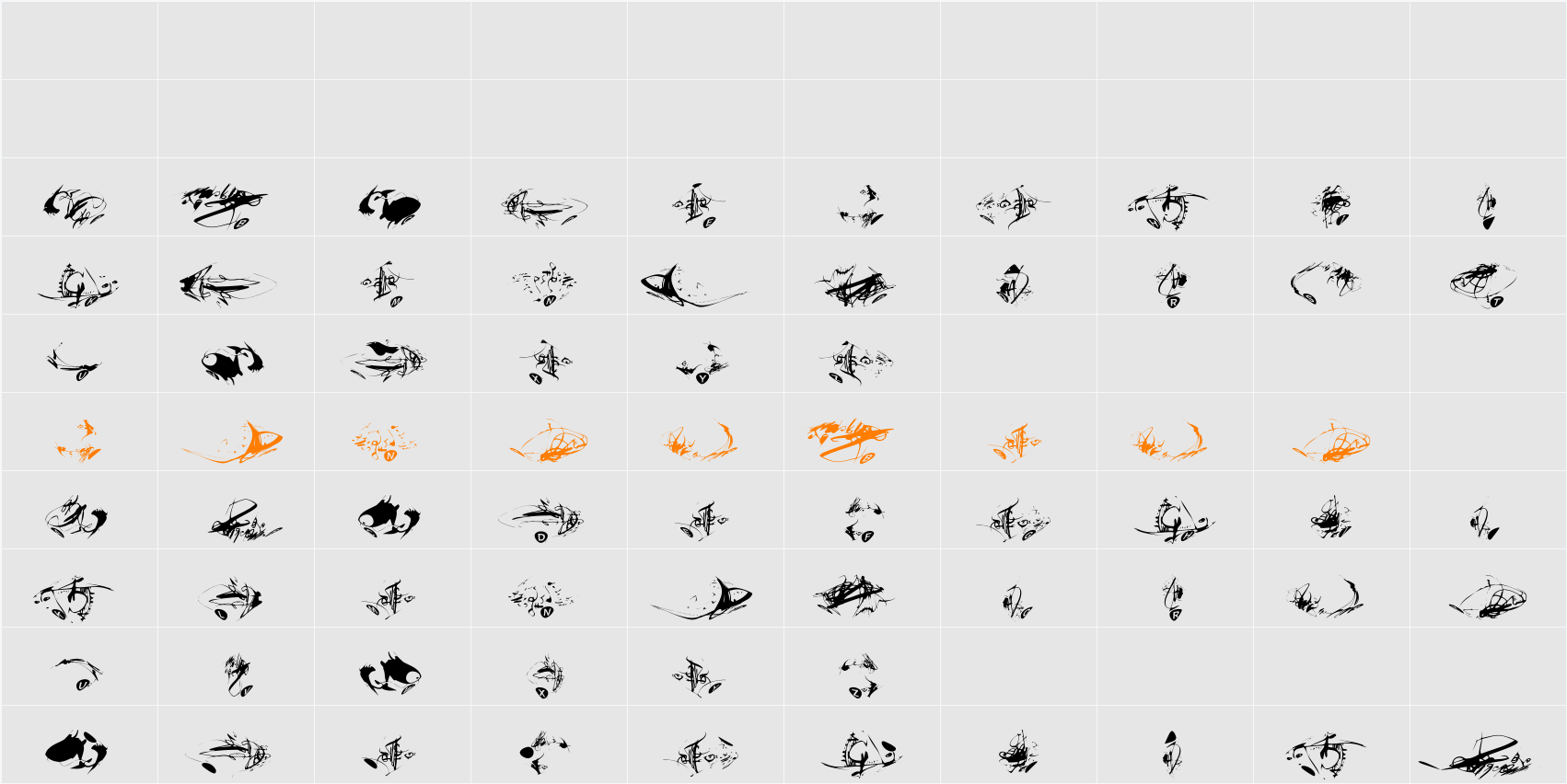 BulletsMK Character Map
