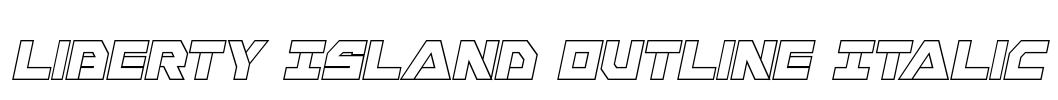 Liberty Island Outline Italic