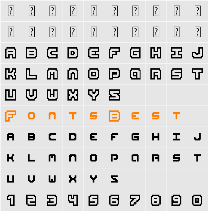 PIX_lite Character Map