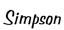 Simpson Font Image