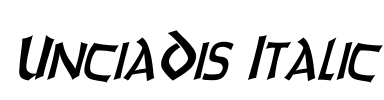 UnciaDis Italic Font Image