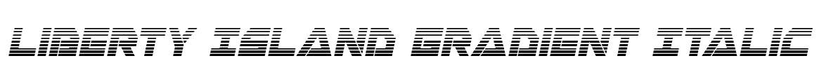 Liberty Island Gradient Italic Font Image