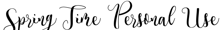 Spring Time Personal Use Font Image