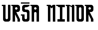 Ursa Minor Font Image