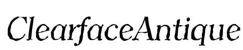 ClearfaceAntique Font Image