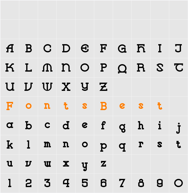 Vlaanderen Square NF Character Map