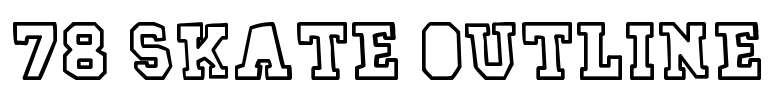 78 skate outline
