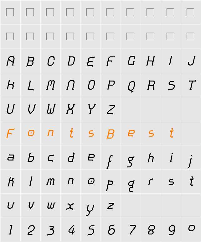 Zoloft Character Map