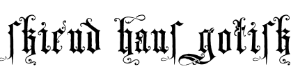 Skjend Hans Gotisk Font Image