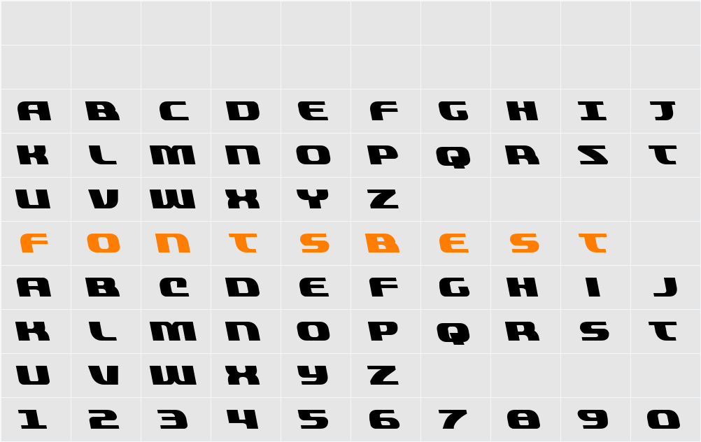 Quickening Leftalic Character Map