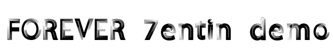 FOREVER 7entin demo Font Image