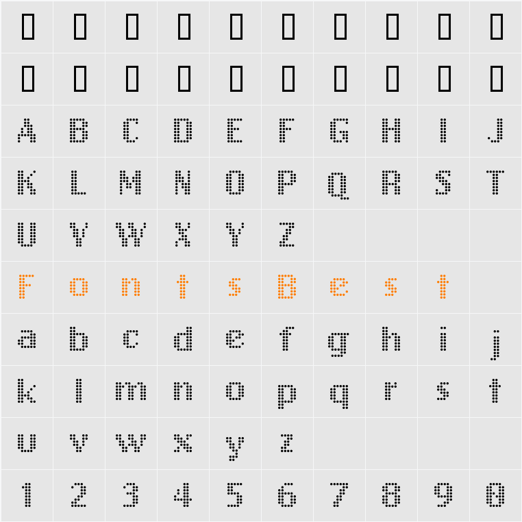 FreeDesign001Bitbit Character Map