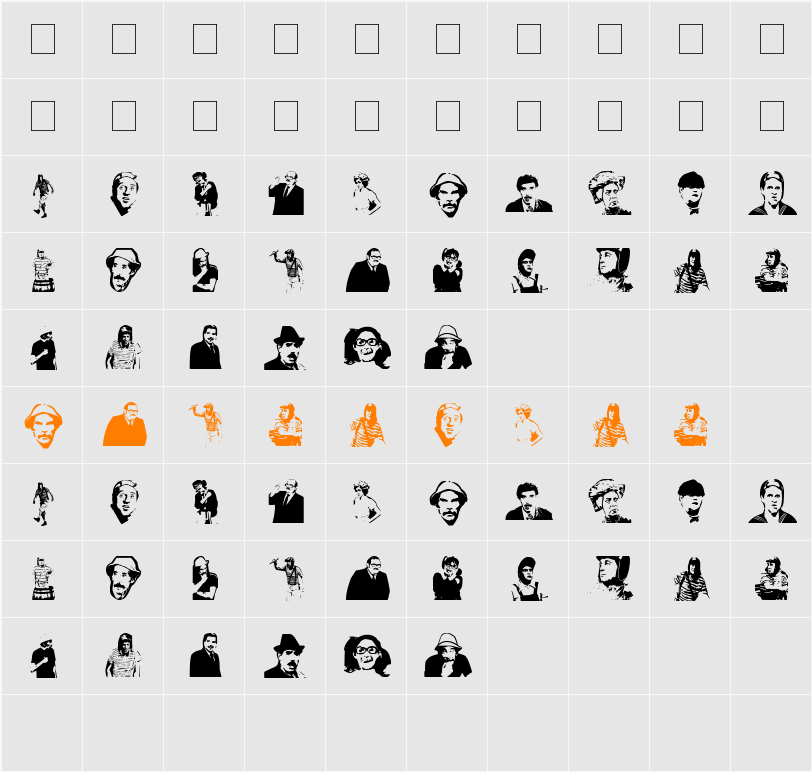 EL CHAVO DEL 8 Character Map