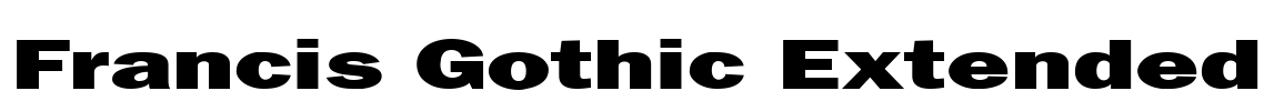 Francis Gothic Extended Font Image