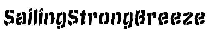 SailingStrongBreeze Font Image