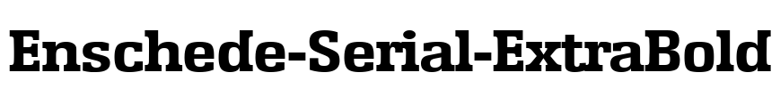 Enschede-Serial-ExtraBold Font Image