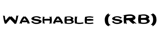 Washable (sRB) Font Image